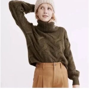 Olive Green Turtleneck Sweater